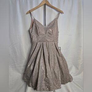 Sparkly Metallic Fit & Flare Party Dress Size 9/10 B. Darlin